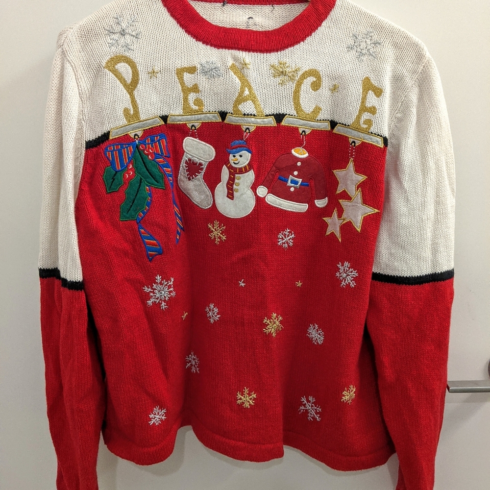 🎄🎅 "Ugly" Cute Christmas Sweater Retro Holiday Party